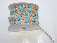 技術の衣服のための花によって玉を付けられるラインストーンの水晶飾られたレースのトリムのアップリケの装飾の縫う供給