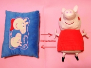 方法寝具のためのリバーシブルの Peppa のブタのプラシ天のおもちゃのクッションそして枕