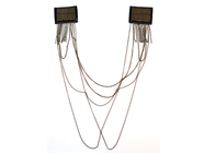 宝石の手作りネックレス (NL-443) フリンジ肩デザイン手作りネックレス チェーンします。