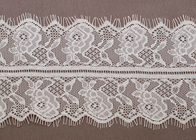広い刺繍 OEM かぎ針編みの白い綿の波アイラッシュ レース トリム