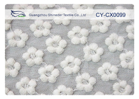 花の形のウェディング ドレス CY-CX0099 のための白によって刺繍されるレースの生地