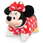 プラシ天の Minnie の頭部が付いている赤く美しいディズニー ミニー マウスの幼児の枕
