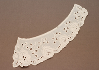 かぎ針編み手作り白い綿ピーターパン レースの襟モチーフ ドレスのパーソナライズ