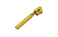 黄色い 3# 真鍮の金属の自動ロック 36.5mm が付いているリバーシブルのジッパーのスライダー