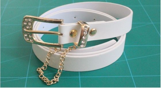 女性のための金のウエストの鎖の布ベルト