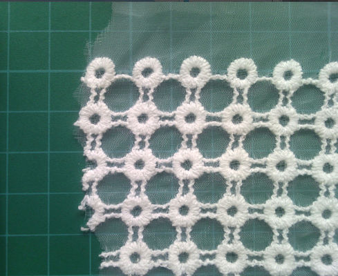 性質 130cm の綿は衣服の衣類のためのレースの生地を刺繍しました