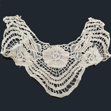 Dyeable の綿の刺繍のかぎ針編みの衣服のための取り外し可能なレースつば