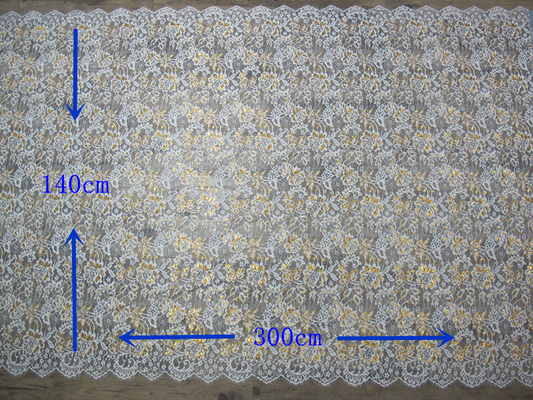服の方法 140CM 幅のための金金属ナイロンまつげのレースのトリミング