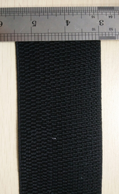 2.5"の衣服のための編まれた伸縮性があるウェビングのナイロン/スパンデックスを幅黒くして下さい