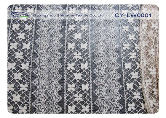 服の綿のナイロン レースの生地の Eco 友好的な 30% のナイロン 70% 綿 CY-LW0001