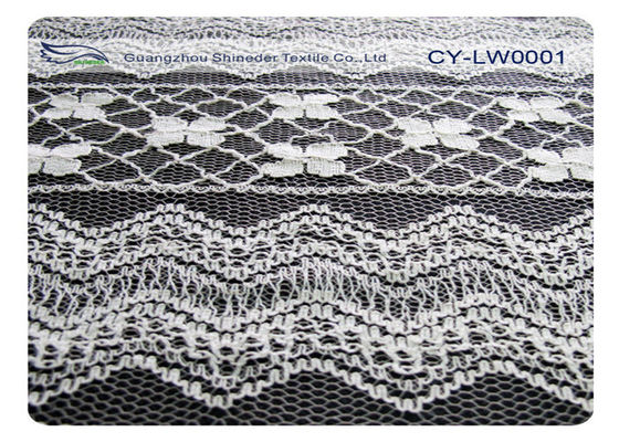 服の綿のナイロン レースの生地の Eco 友好的な 30% のナイロン 70% 綿 CY-LW0001